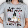 Rocking The Dog Mom & Aunt Life - Personalized Unisex T-Shirt