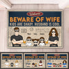 Welcome, Beware Of Us - Family Personalized Custom Decorative Mat - Gift For Family Members