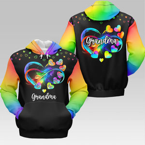 Grandma Is A Blessing - Family Personalized Custom Unisex All-Over Printed Hoodie - Mother's Day, Gift For Grandma