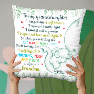 Hug This Soft Pillow And You Will Feel My Arms - Family Personalized Custom Pillow - Gift For Family Members