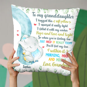 Morning, Noon and Night, I Always Love You - Family Personalized Custom Pillow - Gift For Family Members