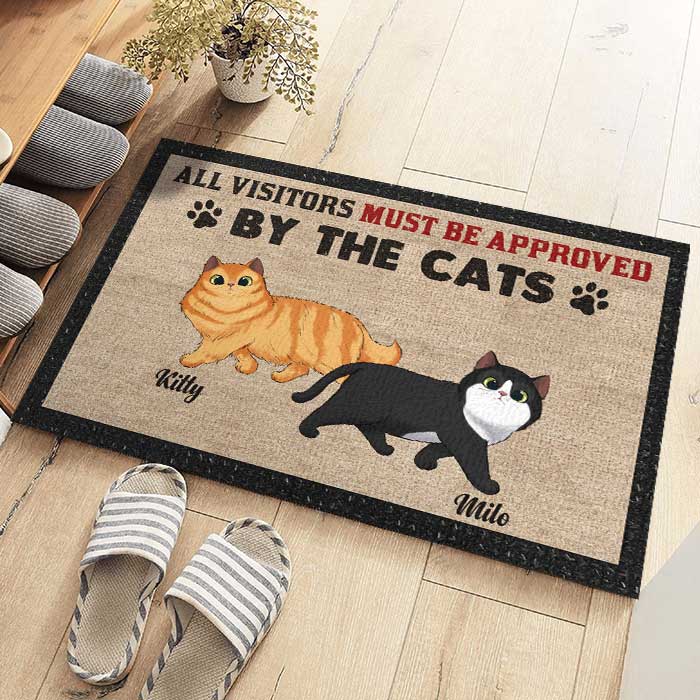 You Must Be Approved By The Cats - Cat Personalized Custom Decorative Mat - Gift For Pet Owners, Pet Lovers