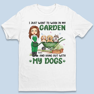 Work In Garden Hang Out With Fur Babies - Dog & Cat Personalized Custom Unisex T-shirt, Hoodie, Sweatshirt - Gift For Pet Owners, Pet Lovers, Gardening Lovers