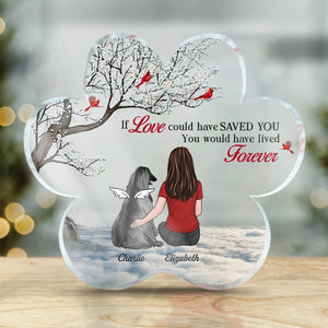 My Heart Changed Forever - Memorial Personalized Custom Paw Shaped Acrylic Plaque - Sympathy Gift, Gift For Pet Owners, Pet Lovers