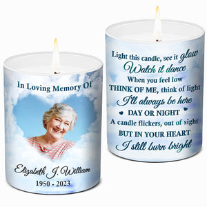 Custom Photo You Will Always Be In My Heart - Memorial Personalized Custom Smokeless Scented Candle - Memorial Gift, Sympathy Gift For Family Members