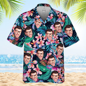 Custom Photo You Can Never Have Too Much Hawaii - Family Personalized Custom Face Unisex Hawaiian Shirt - Gift For Family Members, Pet Owners, Pet Lovers