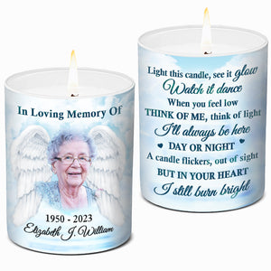 Custom Photo Always In Loving Memory With You - Memorial Personalized Custom Smokeless Scented Candle - Memorial Gift, Sympathy Gift For Family Members