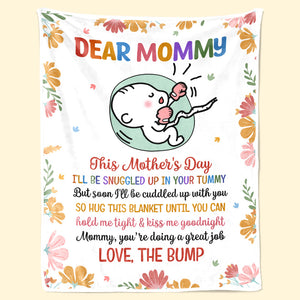 Mom, You Are Doing A Great Job - Family Personalized Custom Baby Blanket - Baby Shower Gift, Gift For First Mom