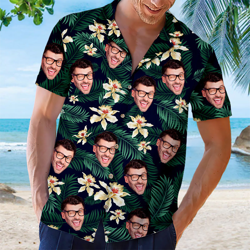 Custom Hawaiian Shirt With Face For Women Men Hawaii Photo