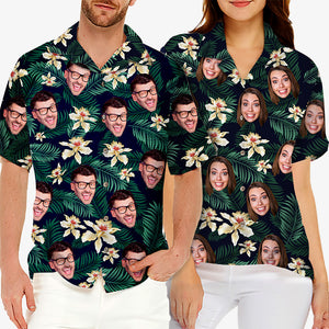 Custom Photo Some Call It Hawaii I Call It Paradise - Family Personalized Custom Face Unisex Hawaiian Shirt - Gift For Family Members, Pet Owners, Pet Lovers