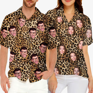 Custom Photo Sunshine On My Mind - Family Personalized Custom Face Unisex Hawaiian Shirt - Gift For Family Members, Pet Owners, Pet Lovers
