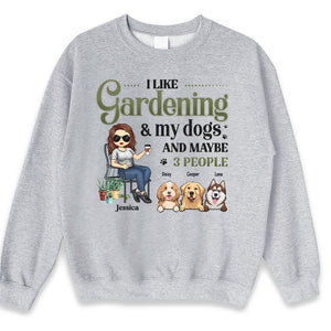 Work In Garden With Fur Baby - Dog & Cat Personalized Custom Unisex T-shirt, Hoodie, Sweatshirt - Gift For Pet Owners, Pet Lovers, Gardening Lovers