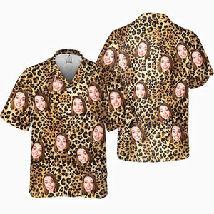 Custom Photo Sunshine On My Mind - Family Personalized Custom Face Unisex Hawaiian Shirt - Gift For Family Members, Pet Owners, Pet Lovers