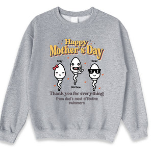 A Thanks From Dad's Fastest Swimmers - Family Personalized Custom Unisex T-shirt, Hoodie, Sweatshirt - Mother's Day, Birthday Gift For Mom