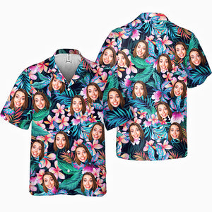 Custom Photo You Can Never Have Too Much Hawaii - Family Personalized Custom Face Unisex Hawaiian Shirt - Gift For Family Members, Pet Owners, Pet Lovers