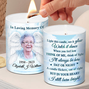 Custom Photo Always In Loving Memory With You - Memorial Personalized Custom Smokeless Scented Candle - Memorial Gift, Sympathy Gift For Family Members