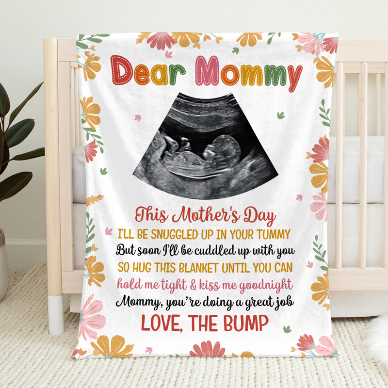 Personalized Dear Mom With All My Love I Held This Blanket Tight Blanket