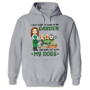 Work In Garden Hang Out With Fur Babies - Dog & Cat Personalized Custom Unisex T-shirt, Hoodie, Sweatshirt - Gift For Pet Owners, Pet Lovers, Gardening Lovers