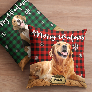 Meowy Catmas - Merry Woofmas - Personalized Pillow