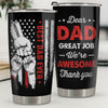Thank You Dad You're Awesome - Family Personalized Custom Tumbler - Father's Day, Birthday Gift For Dad, Grandpa