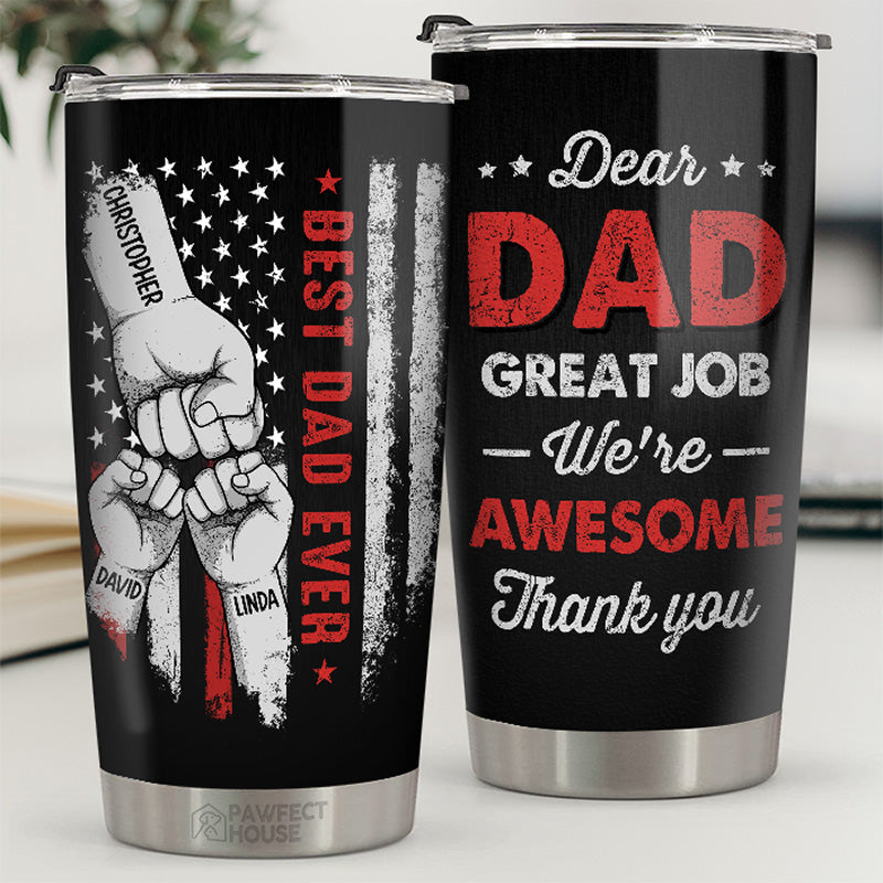 Personalized To My Dad From Son Stainless Steel Tumbler Cup Wood Father And  Son Best Friend For Life Dad Fathers Day Birthday Christmas Travel Mug 