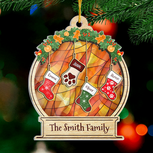 The Joy Of Christmas - Family Personalized Custom Ornament - Acrylic Snow Globe Shaped - Christmas Gift For Family Members