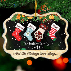 Family Is The Greatest Christmas Gift - Family Personalized Custom Ornament - Acrylic Benelux Shaped - Christmas Gift For Family Members