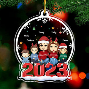 Christmas Is A Time For Family - Family Personalized Custom Ornament - Acrylic Custom Shaped - Christmas Gift Family Members
