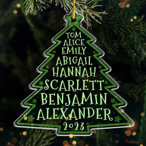 Christmas Tree Lights Make Everything Nice - Family Personalized Custom Ornament - Acrylic Tree Shaped - Christmas Gift For Family Members