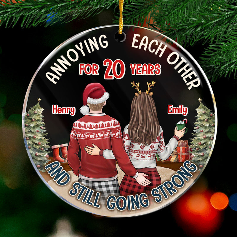 All Of Me Is Yours - Couple Personalized Custom Ornament - Acrylic Round Shaped - Christmas Gift For Husband Wife, Anniversary