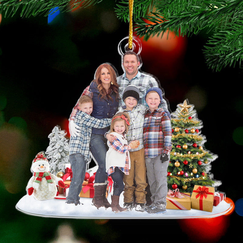 Custom Photo Holly Jolly Vibes - Family Personalized Custom Ornament - -  Pawfect House ™