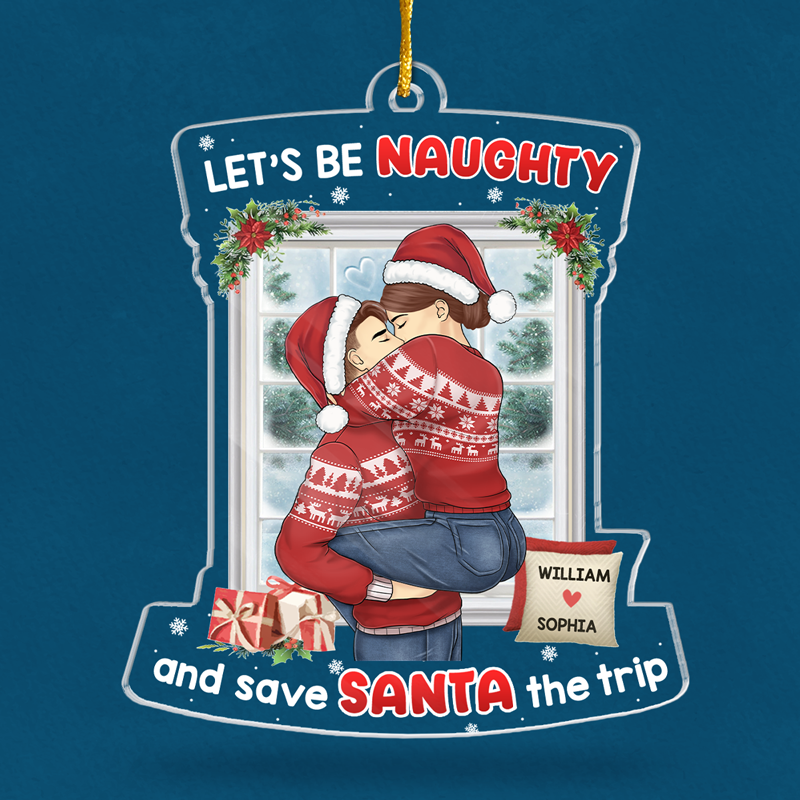 My Heart Belongs To You - Couple Personalized Custom Ornament - Acrylic Custom Shaped - Christmas Gift For Husband Wife, Anniversary