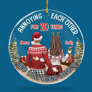 All Of Me Is Yours - Couple Personalized Custom Ornament - Acrylic Round Shaped - Christmas Gift For Husband Wife, Anniversary