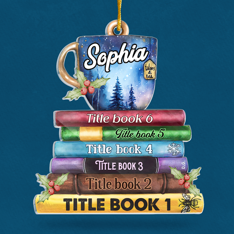 Books Are A Uniquely Portable Magic - Personalized Custom Ornament - Acrylic Custom Shaped - Christmas Gift For Book Lovers