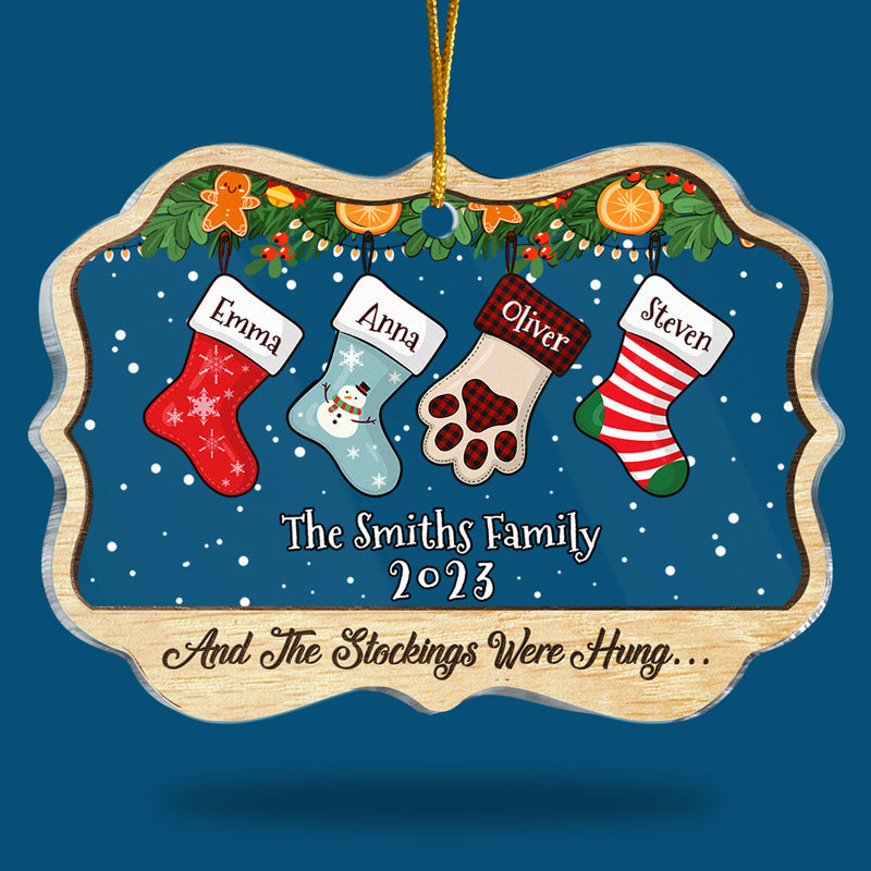 Family Is The Greatest Christmas Gift - Family Personalized Custom Ornament - Acrylic Benelux Shaped - Christmas Gift For Family Members