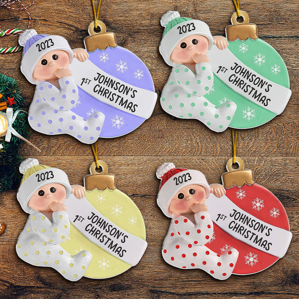 Baby's First Christmas Engraved Acrylic Ornament – Sugar Locks