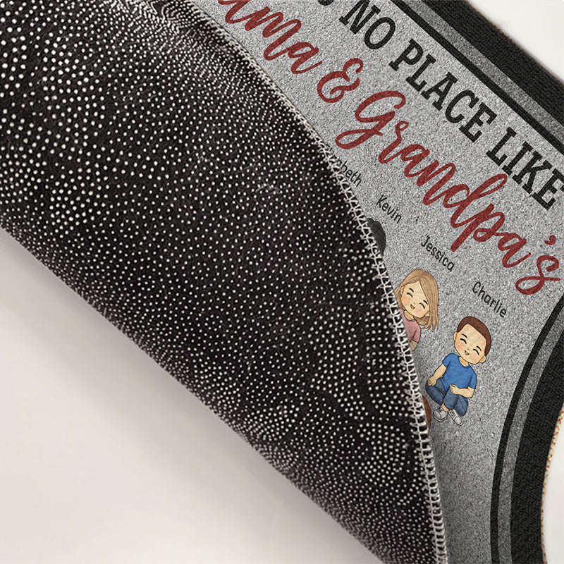 Welcome To Grandma & Grandpa's House - Family Personalized Custom Decorative Mat - Gift For Grandma, Grandpa