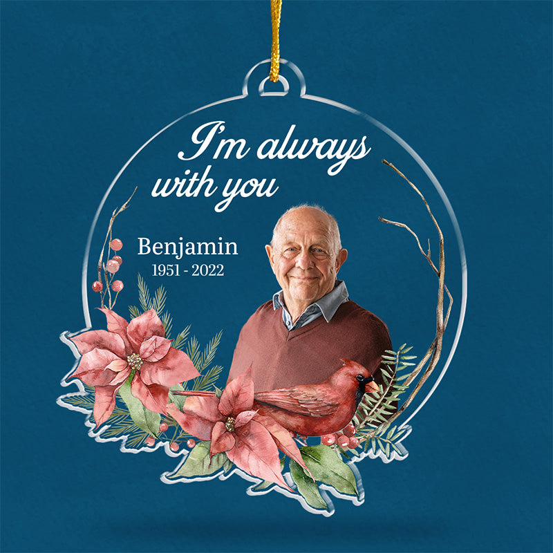 Custom Photo Not A Day Goes By That You Are Not Missed - Memorial Personalized Custom Ornament - Acrylic Round Shaped - Sympathy Gift For Family Members