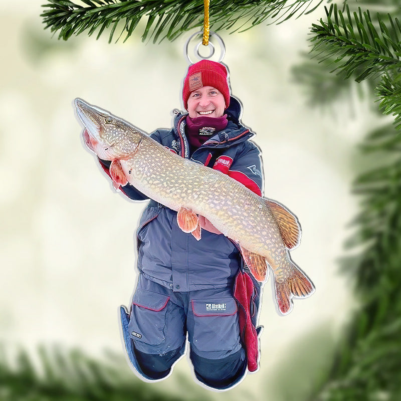 Wishing I Was Fishing Christmas Ornament, Stocking Stuffer, Fisherman Gift,  Fishing Ornament, 