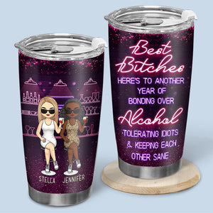 We're Sage & Hood & Wish A Mufuka Would - Bestie Personalized Custom Tumbler - Gift For Best Friends, BFF, Sisters