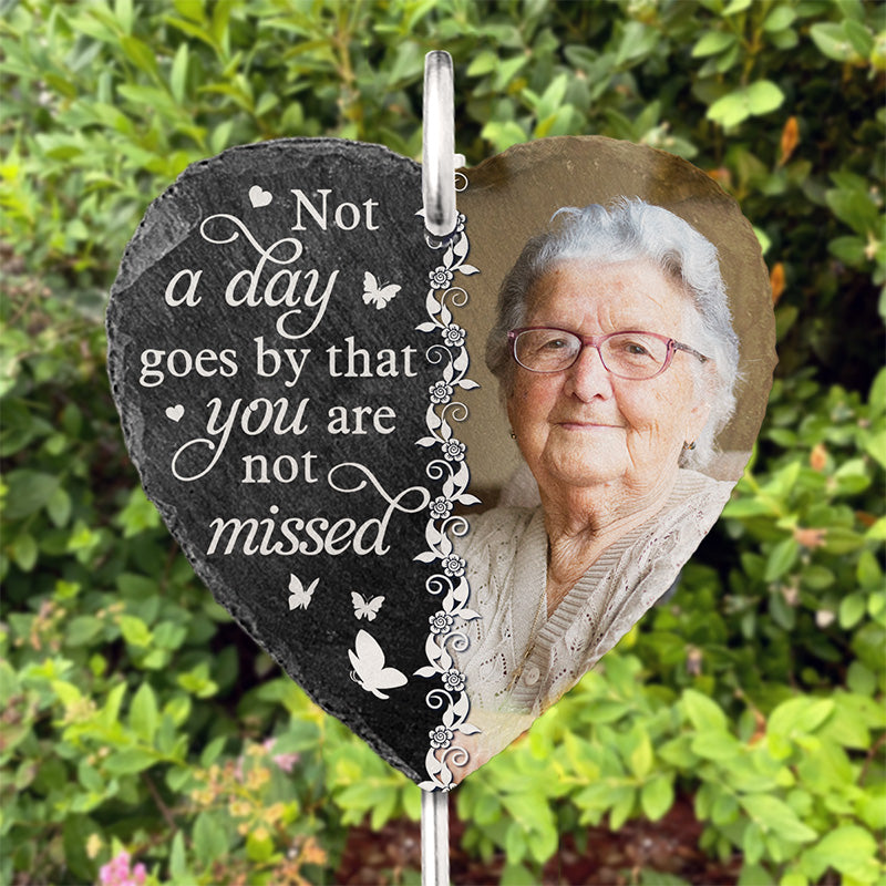 Memorial Personalized Memorial Slate And Hook, Memorial Stone - Cemetery Decorations For Grave, Grave Markers For Cemetery For Humans, Sympathy Gifts For Loss Of Mom, Dad, Grieving Gifts