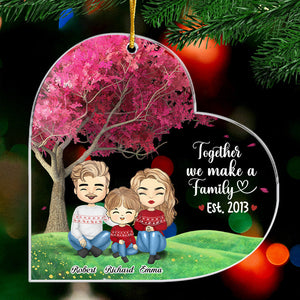 Together We Make A Family - Family Personalized Custom Ornament - Acrylic Custom Shaped - Christmas Gift For Family Members