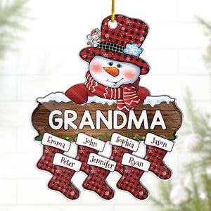 The Most Beautiful Time Of The Year - Family Personalized Custom Ornament - Acrylic Custom Shaped - Christmas Gift For Grandma