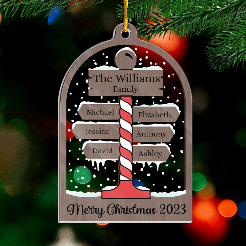 We Are Never Alone - Family Personalized Custom Ornament - Acrylic Custom Shaped - Christmas Gift For Family Members