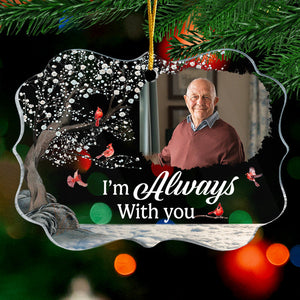 Custom Photo I'm Wherever You Go - Memorial Personalized Custom Ornament - Acrylic Benelux Shaped - Christmas Gift, Sympathy Gift For Family Members