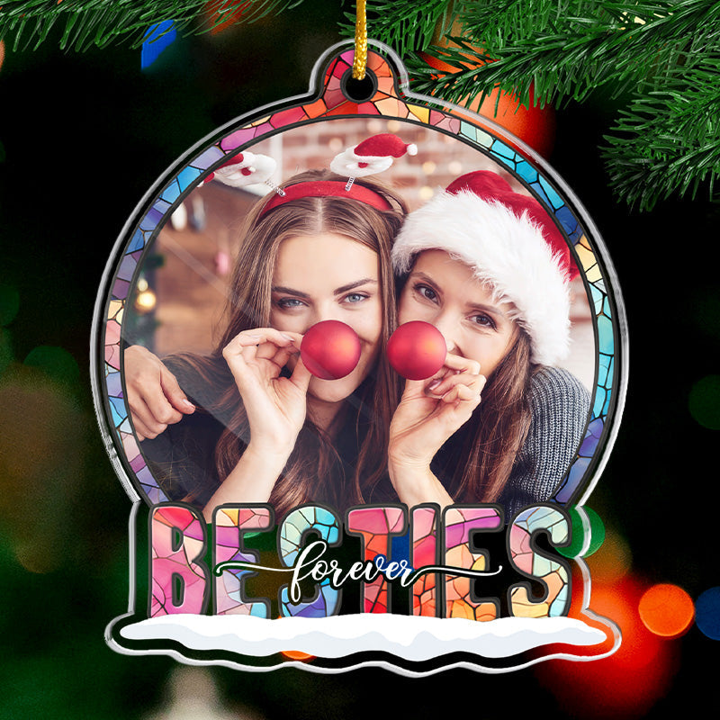 Custom Photo We Are Together Forever - Family Personalized Custom Ornament - Acrylic Snow Globe Shaped - Christmas Gift For Family Members