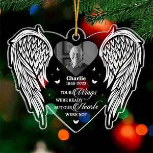 Custom Photo You Still Live On In Our Hearts - Memorial Personalized Custom Ornament - Acrylic Custom Shaped - Christmas Gift, Sympathy Gift For Family Members