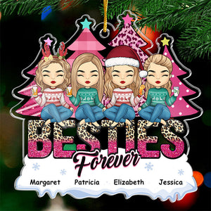 Friendship Is A Precious Gift - Bestie Personalized Custom Ornament - Acrylic Custom Shaped - Christmas Gift For Best Friends, BFF, Sisters