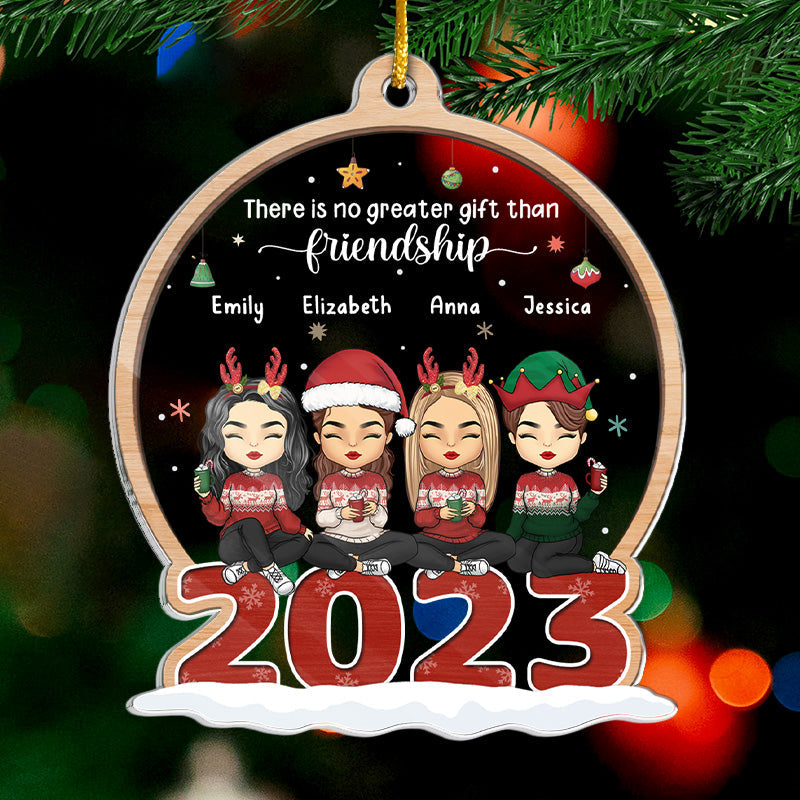 Life's Greatest Gift - Family Personalized Custom Ornament - Acrylic Snow Globe Shaped - Christmas Gift For Family Members, Best Friends, BFF, Sisters