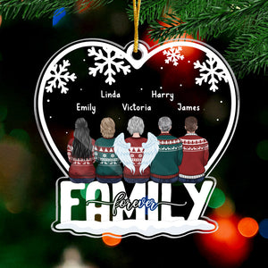 Family Forever - Family Personalized Custom Ornament - Acrylic Custom Shaped - Christmas Gift For Family Members